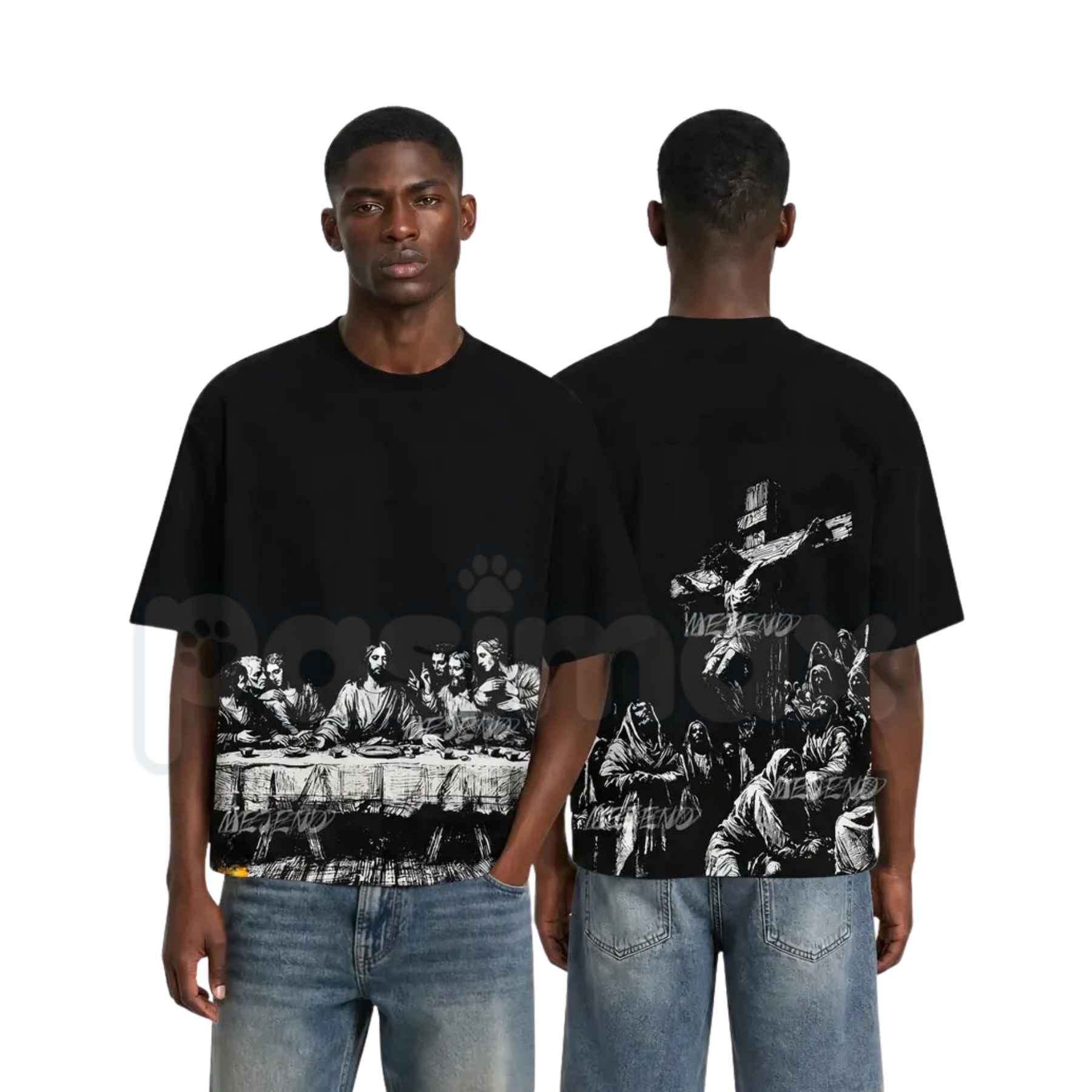 Jesus Print Graphic T-Shirt – Faith Vintage Christian Cross Unisex Cotton Religion Tee